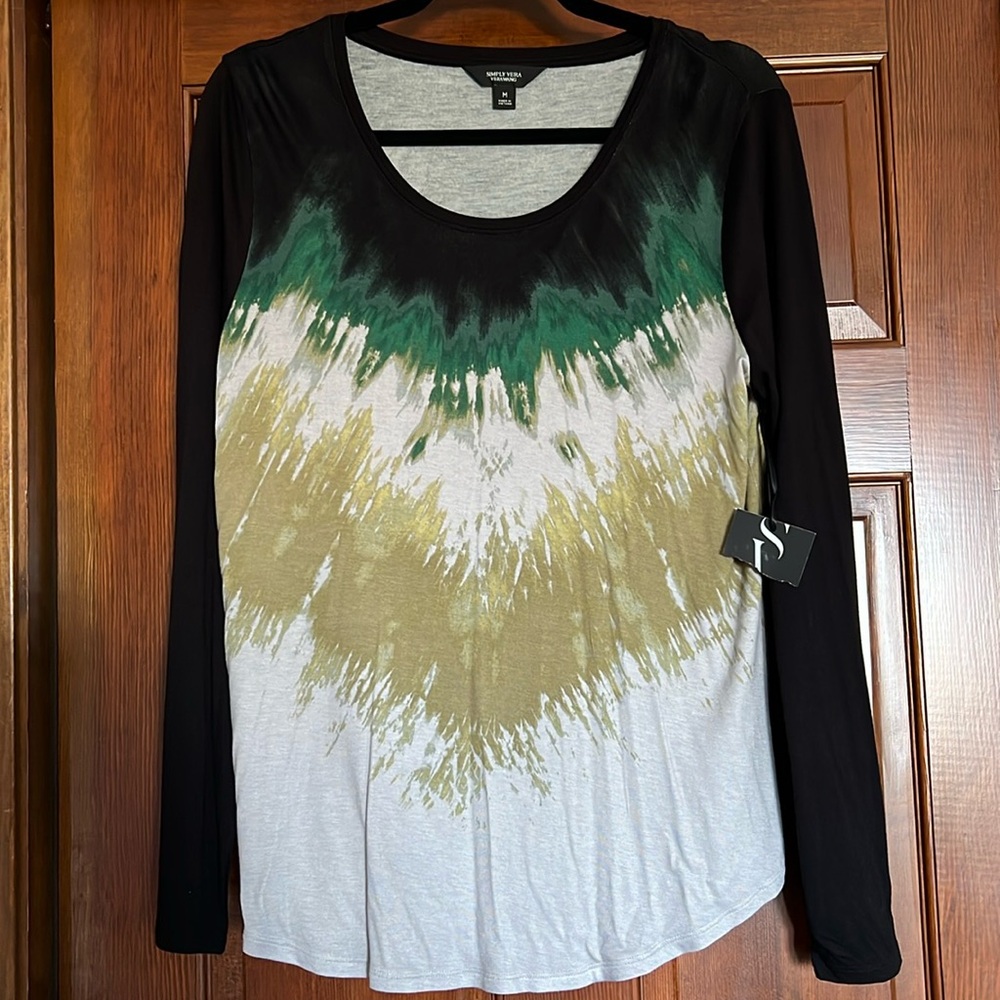 SIMPLY VERA NWT Long Sleeve Blouse Size M